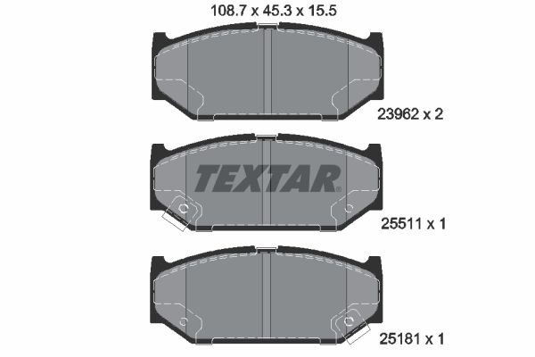 TEXTAR 2396201 Brake Pad Set, disc brake