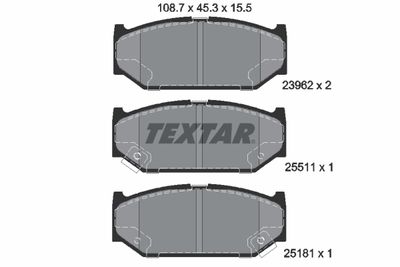 Brake Pad Set, disc brake TEXTAR 2396201