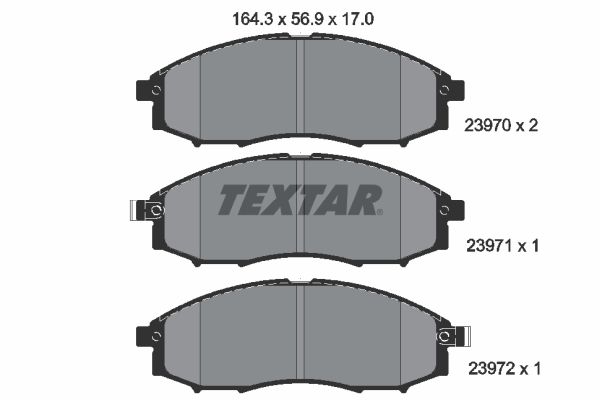TEXTAR 2397001 Brake Pad Set, disc brake