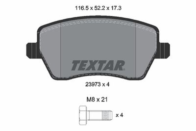 Brake Pad Set, disc brake TEXTAR 2397301