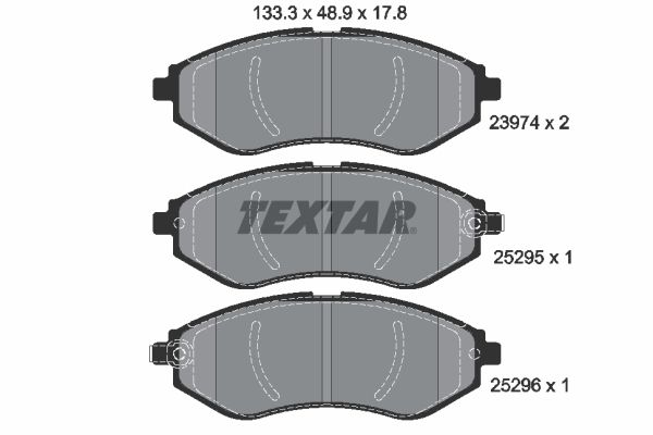 TEXTAR 2397406 Brake Pad Set, disc brake