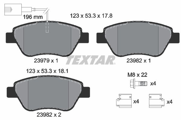 TEXTAR 2397901 Brake Pad Set, disc brake