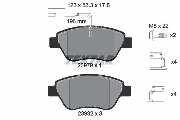 TEXTAR 2397903 Brake Pad Set, disc brake
