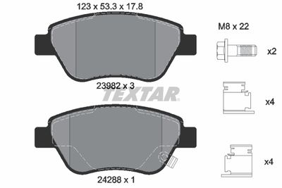 Brake Pad Set, disc brake TEXTAR 2398202