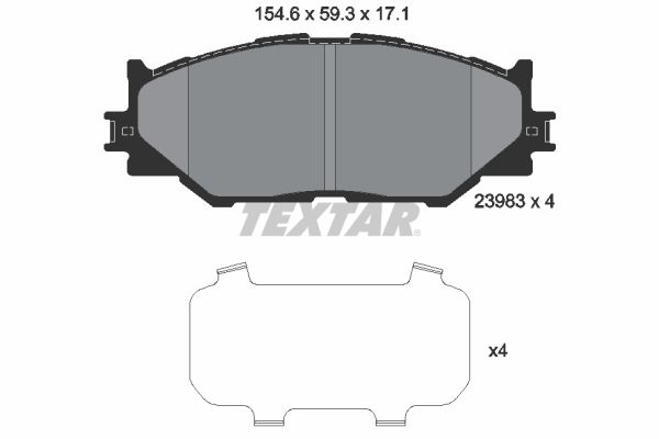 TEXTAR 2398301 Brake Pad Set, disc brake
