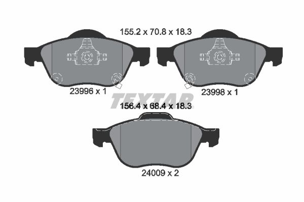 TEXTAR 2399601 Brake Pad Set, disc brake