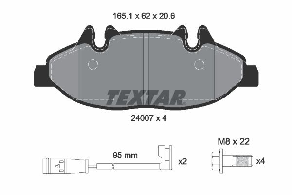 TEXTAR 2400701 Brake Pad Set, disc brake