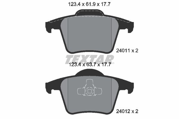 TEXTAR 2401101 Brake Pad Set, disc brake