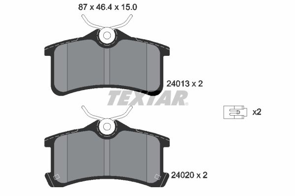 TEXTAR 2401301 Brake Pad Set, disc brake