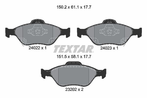 TEXTAR 2402201 Brake Pad Set, disc brake
