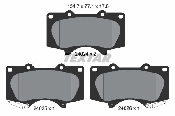 TEXTAR 2402401 Brake Pad Set, disc brake