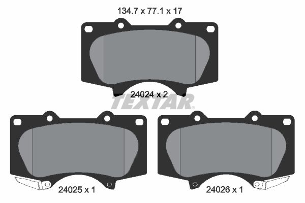 TEXTAR 2402403 Brake Pad Set, disc brake
