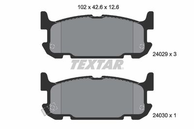 Brake Pad Set, disc brake TEXTAR 2402901