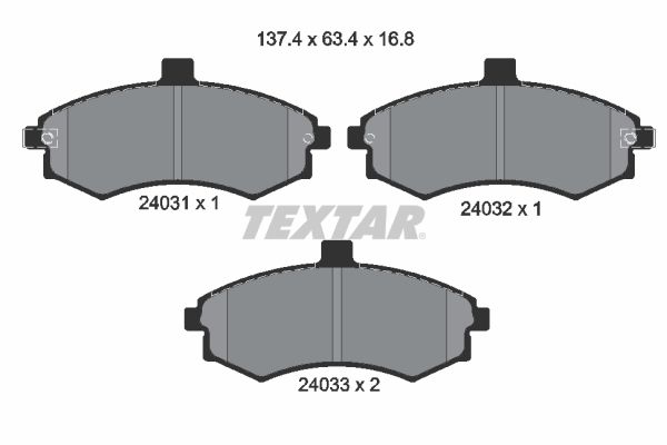 TEXTAR 2403101 Brake Pad Set, disc brake