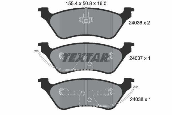 TEXTAR 2403601 Brake Pad Set, disc brake