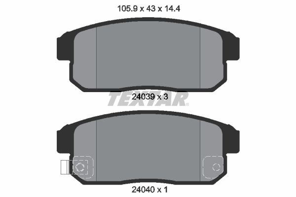 TEXTAR 2403901 Brake Pad Set, disc brake