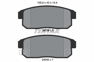 Brake Pad Set, disc brake TEXTAR 2403901