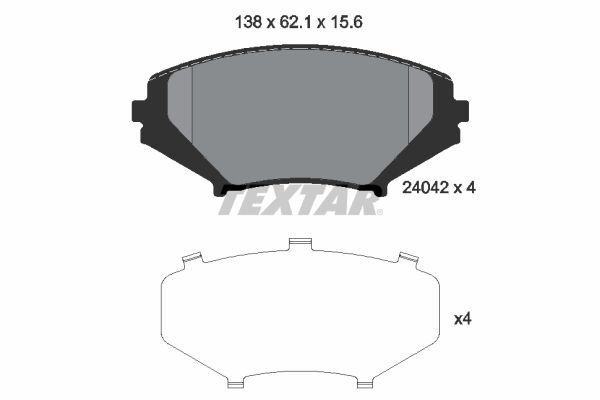 TEXTAR 2404201 Brake Pad Set, disc brake