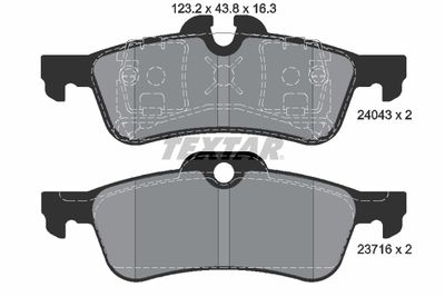 Brake Pad Set, disc brake TEXTAR 2404301