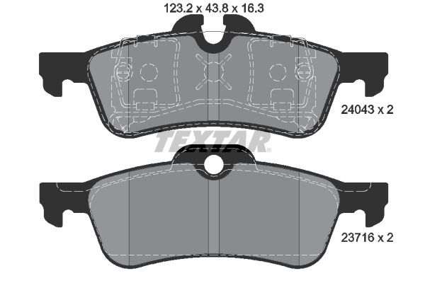 TEXTAR 2404381 Brake Pad Set, disc brake