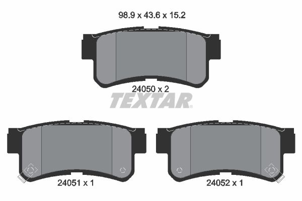 TEXTAR 2405001 Brake Pad Set, disc brake