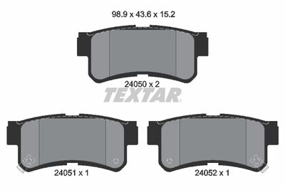 Brake Pad Set, disc brake TEXTAR 2405001