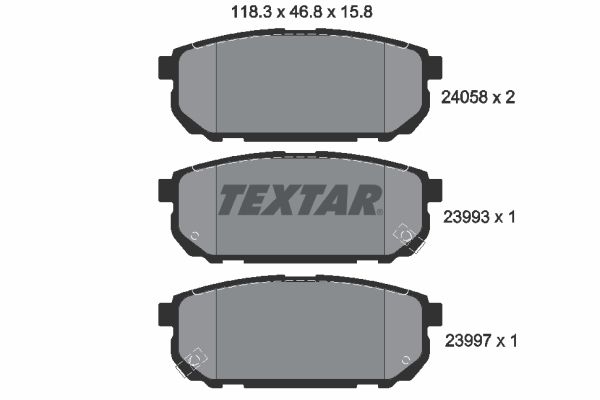 TEXTAR 2405801 Brake Pad Set, disc brake