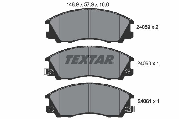 TEXTAR 2405901 Brake Pad Set, disc brake