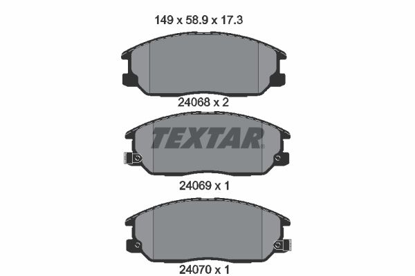 TEXTAR 2406801 Brake Pad Set, disc brake