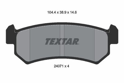 Brake Pad Set, disc brake TEXTAR 2407101