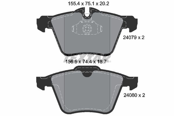 TEXTAR 2407903 Brake Pad Set, disc brake