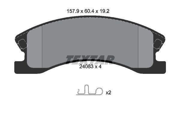 TEXTAR 2408301 Brake Pad Set, disc brake