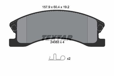 Brake Pad Set, disc brake TEXTAR 2408301