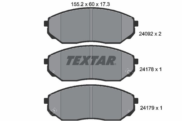 TEXTAR 2409201 Brake Pad Set, disc brake