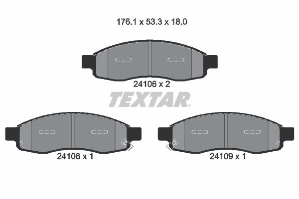 TEXTAR 2410601 Brake Pad Set, disc brake
