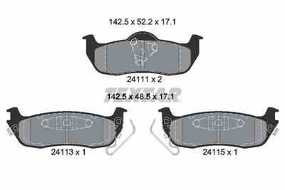 Brake Pad Set, disc brake TEXTAR 2411102