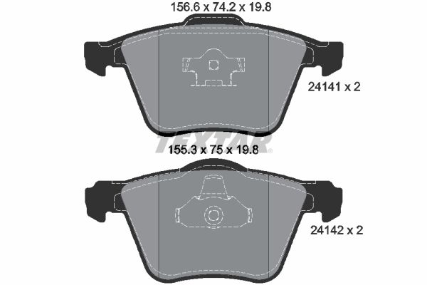 TEXTAR 2414101 Brake Pad Set, disc brake