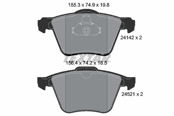 TEXTAR 2414201 Brake Pad Set, disc brake