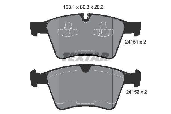 TEXTAR 2415101 Brake Pad Set, disc brake