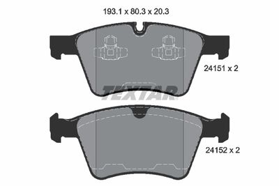 Brake Pad Set, disc brake TEXTAR 2415101