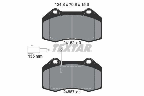 TEXTAR 2416202 Brake Pad Set, disc brake