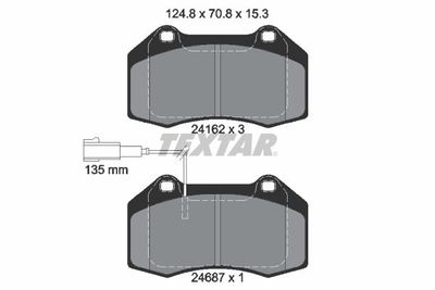 Brake Pad Set, disc brake TEXTAR 2416202