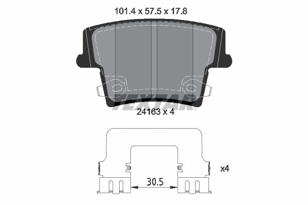 TEXTAR 2416303 Brake Pad Set, disc brake