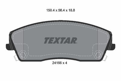 Brake Pad Set, disc brake TEXTAR 2416601
