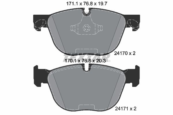 TEXTAR 2417001 Brake Pad Set, disc brake