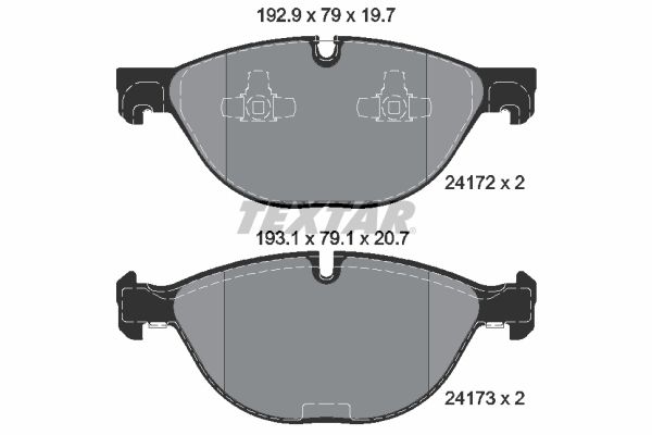 TEXTAR 2417201 Brake Pad Set, disc brake