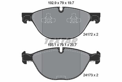 Brake Pad Set, disc brake TEXTAR 2417201