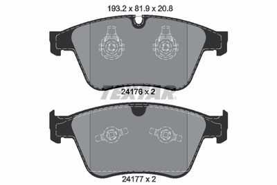 Brake Pad Set, disc brake TEXTAR 2417601