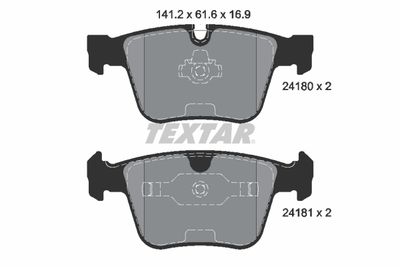 Brake Pad Set, disc brake TEXTAR 2418001