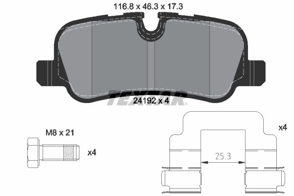 TEXTAR 2419201 Brake Pad Set, disc brake